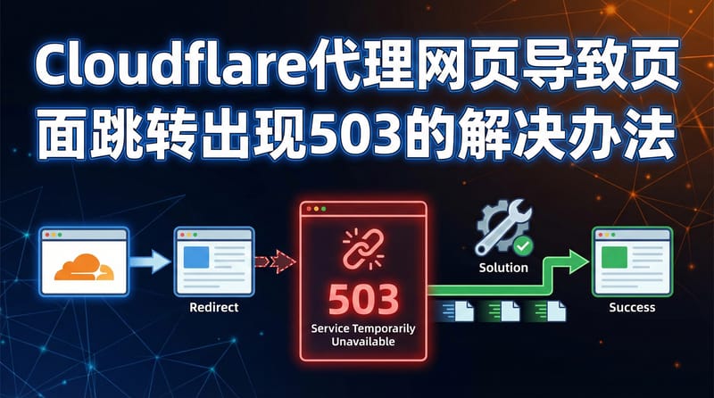 Cloudflare代理网页导致页面跳转出现503的解决办法