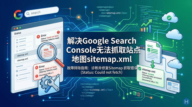 解决Google Search Console无法抓取站点地图sitemap.xml