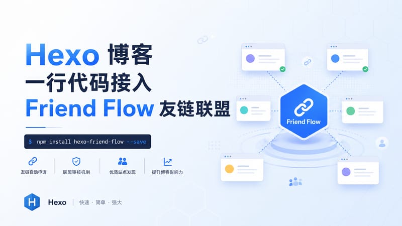 Hexo 博客一行代码接入 Friend Flow 友链联盟